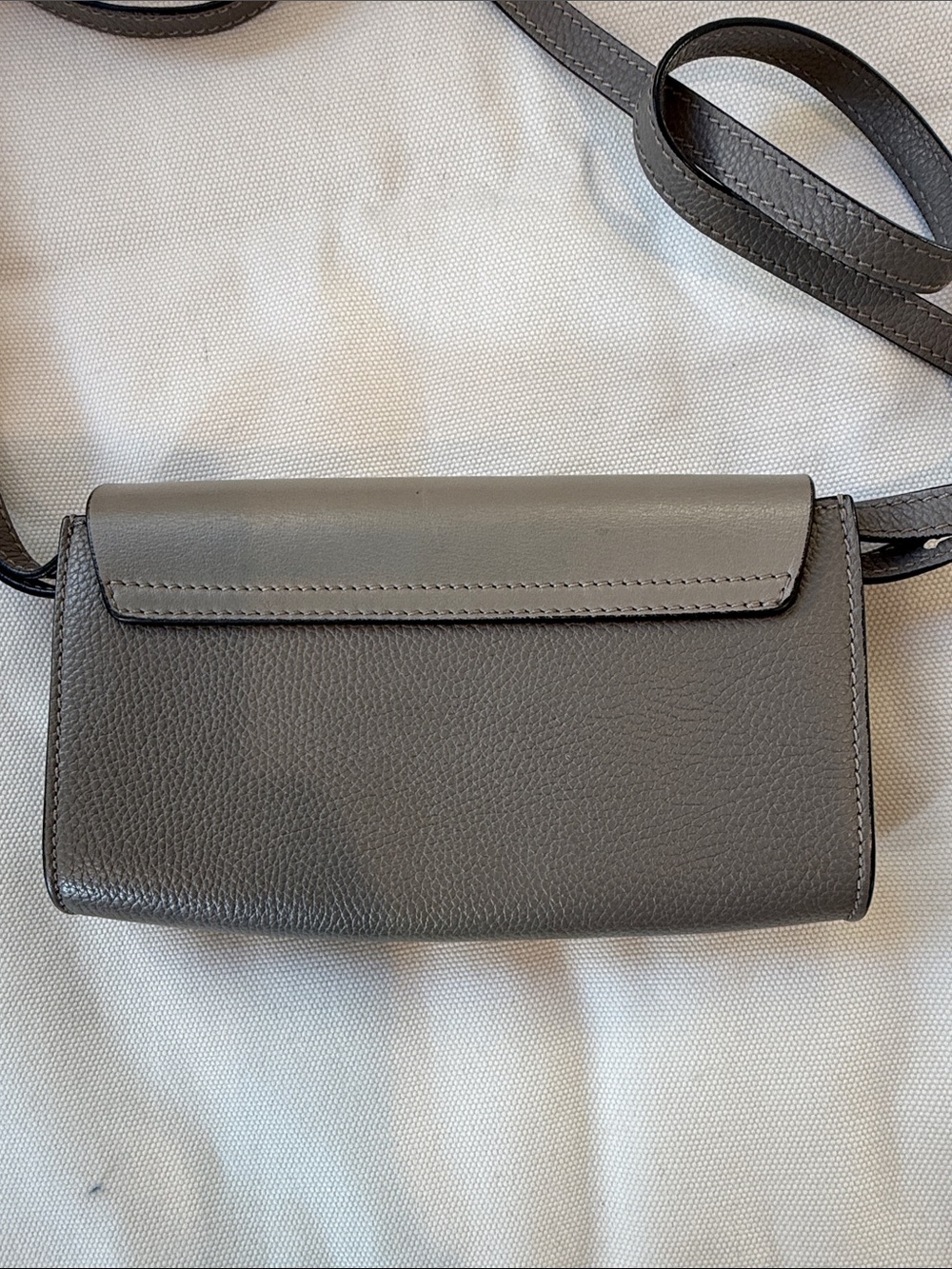 Chloe Gray Faye Leather Crossbody Bag - Picture 6 of 8